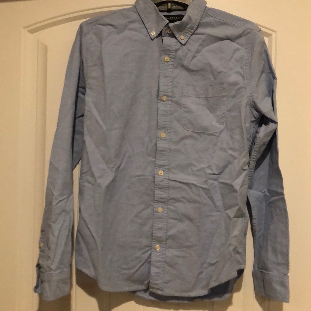 Mens Chambray Denim button down